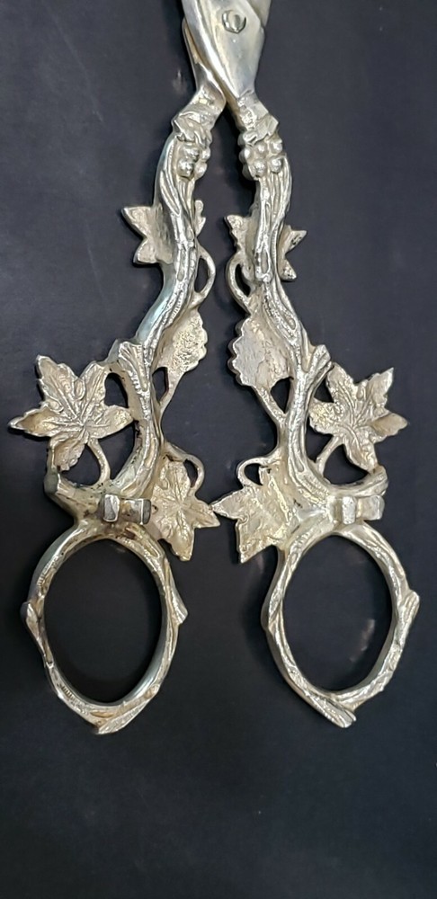 Antique 830 Silver Grape Shears Scissors, 73.4 Gram