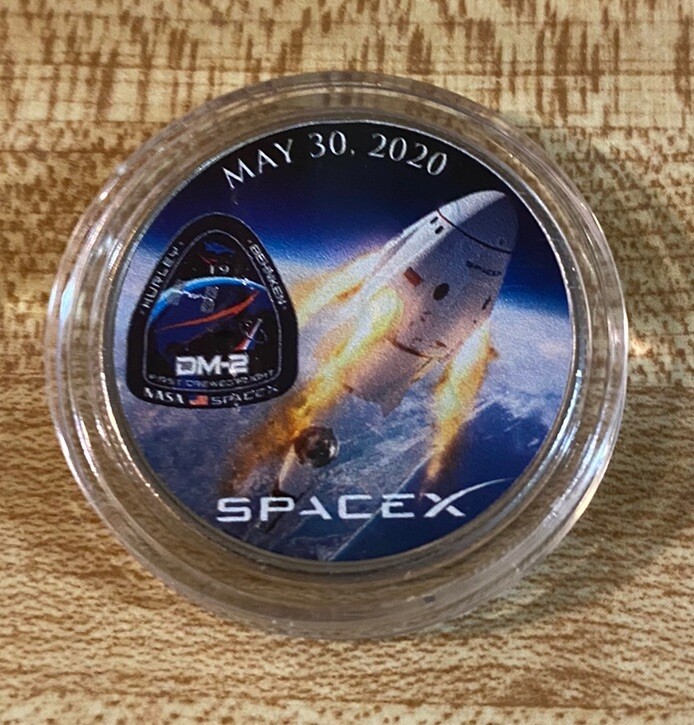Space X Falcon 9 Half Dollar Coin