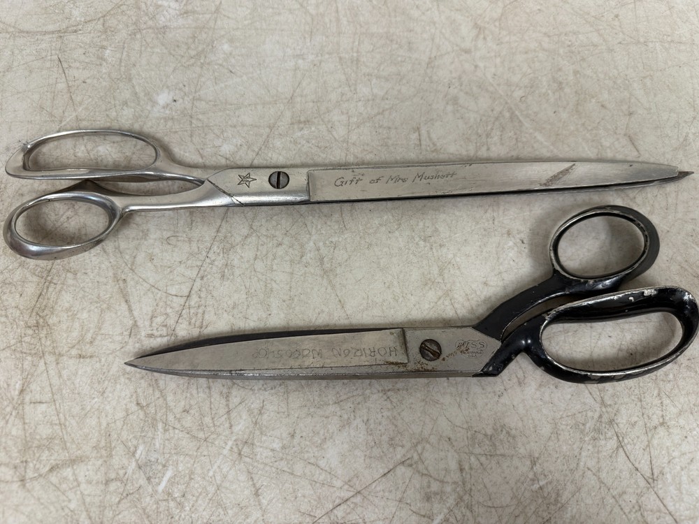 2x Robinson & McCrary Tailor Shears – Vintage Sewing Scissors – Sharp Blades