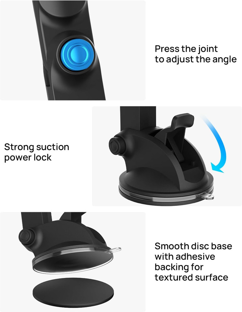 Starlink Mini Dash Mount Suction Cup Wider Adjustable Angle Car for Dashboard
