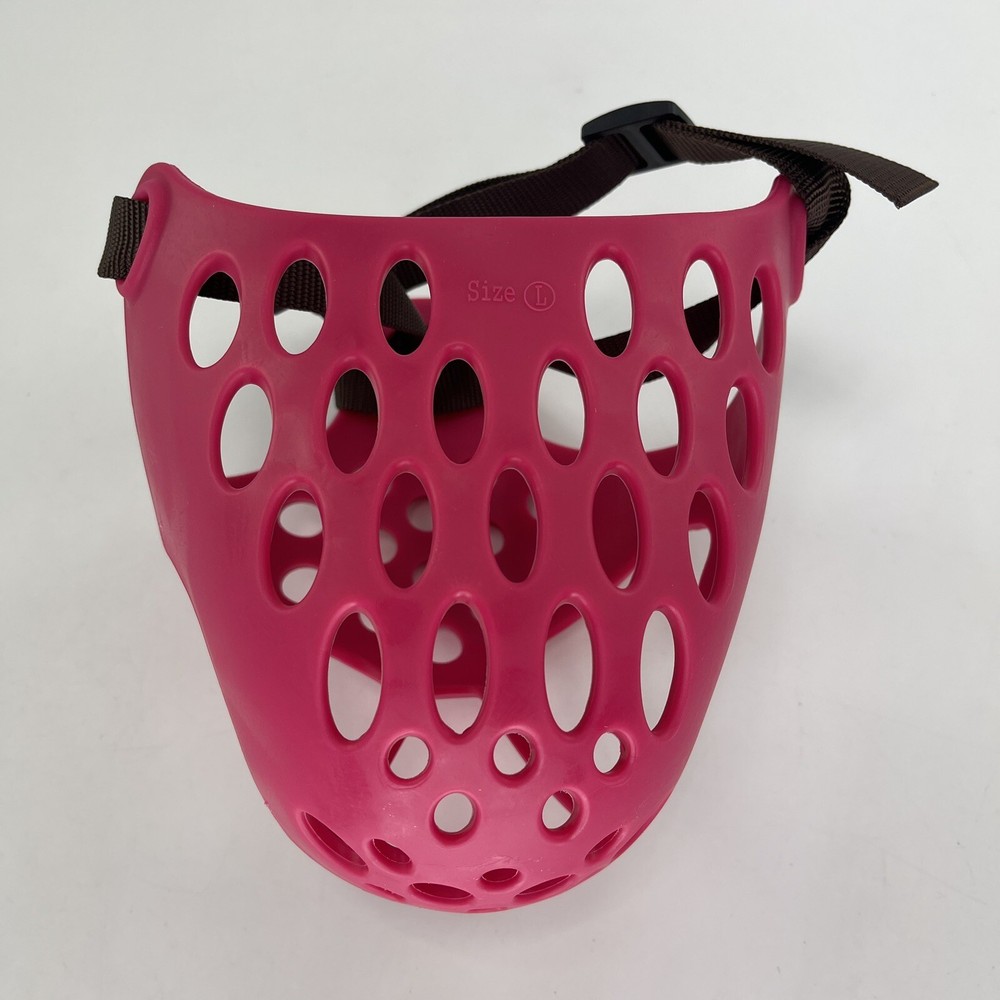 BARKLESS Dog Muzzle for Short Snout Dogs, Soft Silicone Muzzle for Biting Large