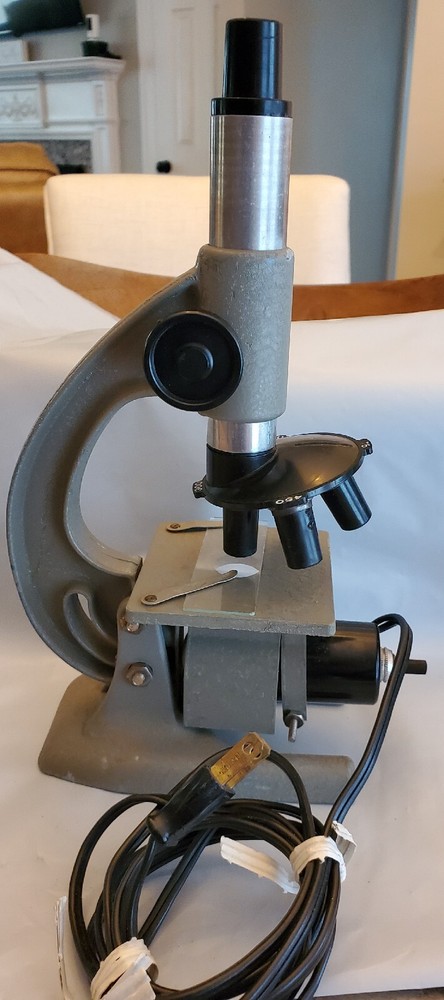 Vintage Black Microscope. Bin#8