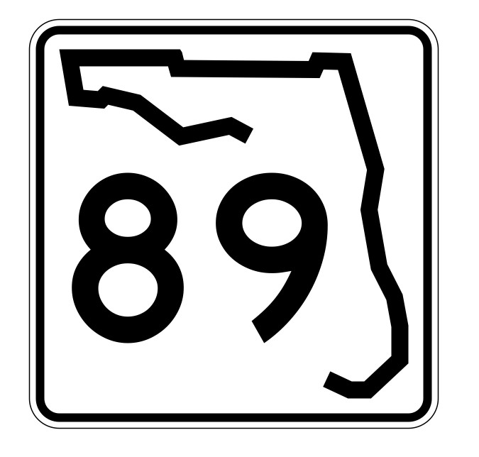 Florida State Road 89 Sticker Decal