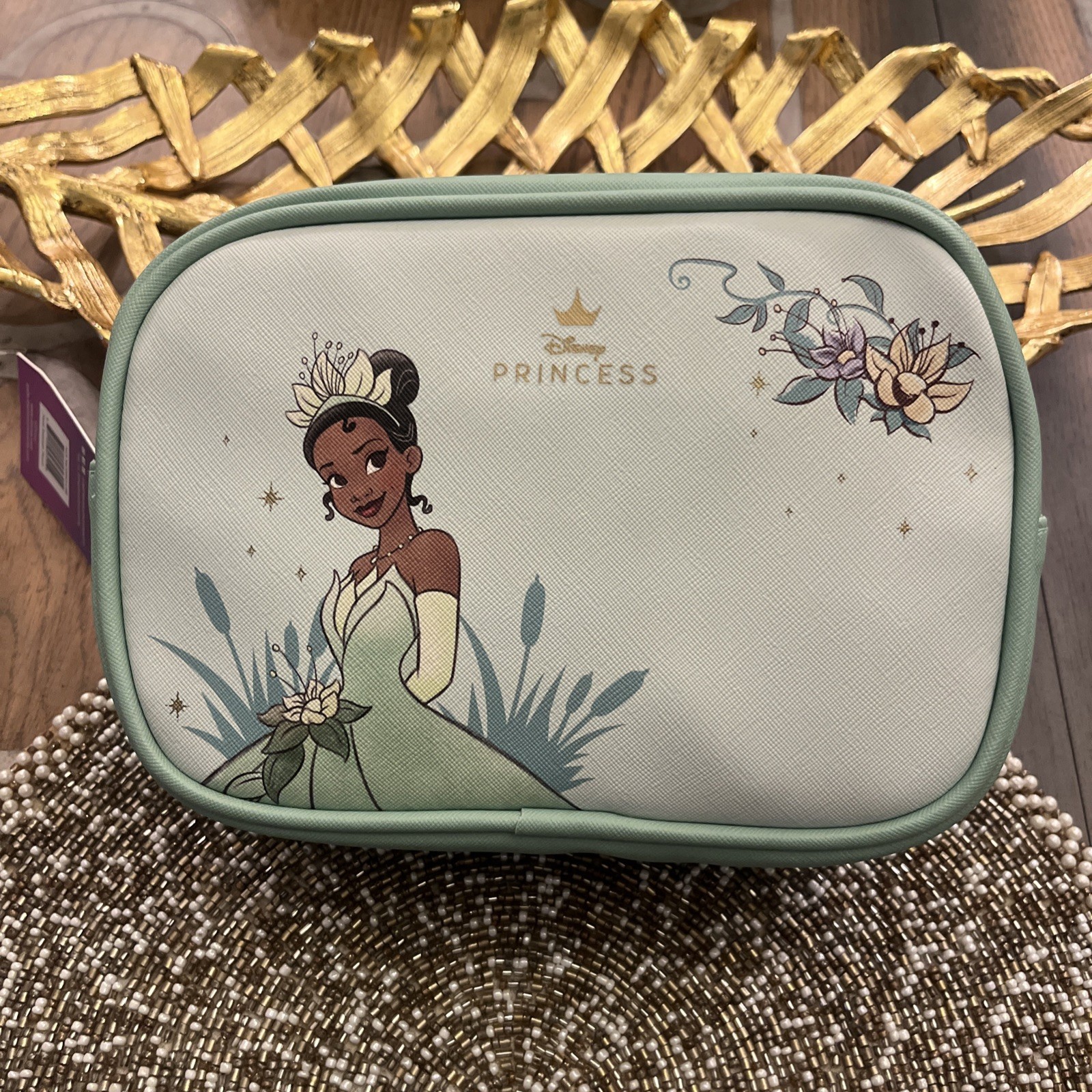 Disney Princess Tiana Cosmetic Bag Floral Design
