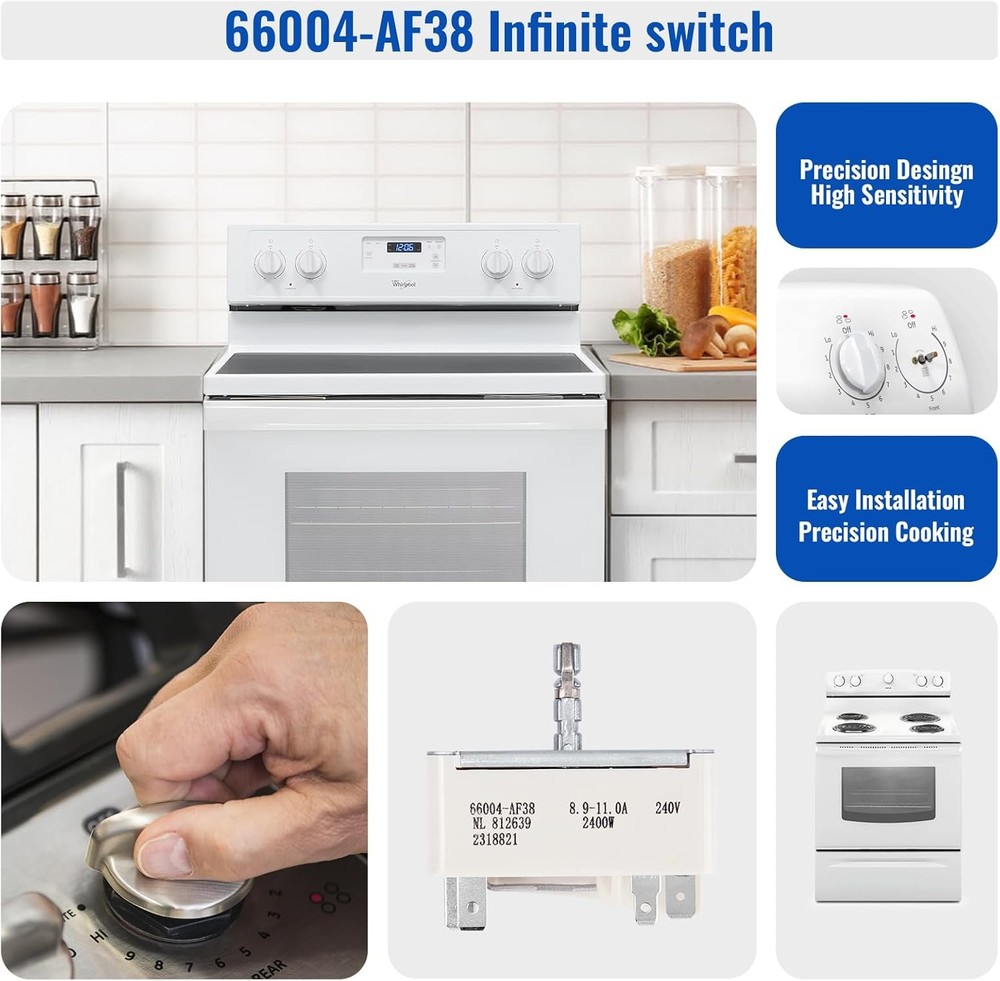 Range Burner Surface Element Switch for Whirlpool Maytag Range Replace 3148954