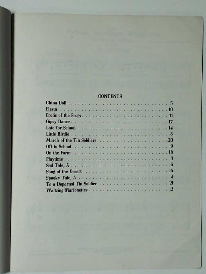 15 Descriptive Miniatures For Phrasing & Style, Wm Scher (Ditson)