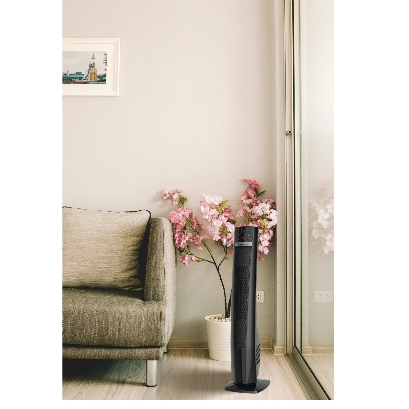 Lasko Oscillating 32" Ceramic Tower Space Heater 1500W Remote Control 8hr-Timer