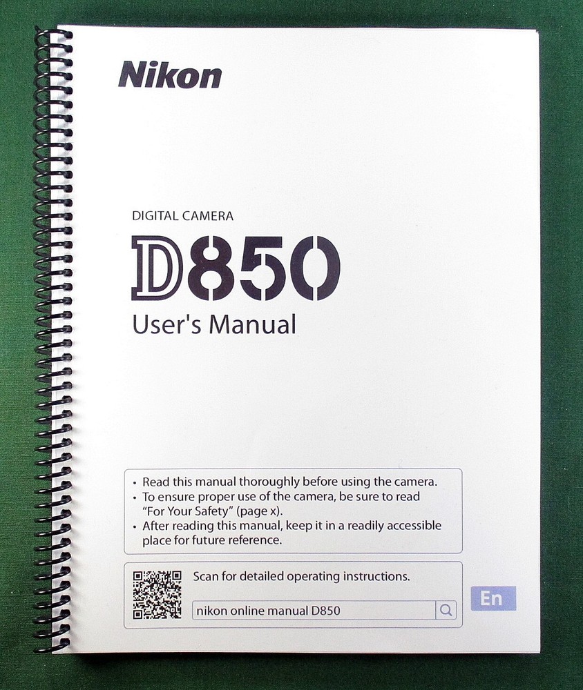 Nikon D850 User Manual: 400 Pages & Protective Covers