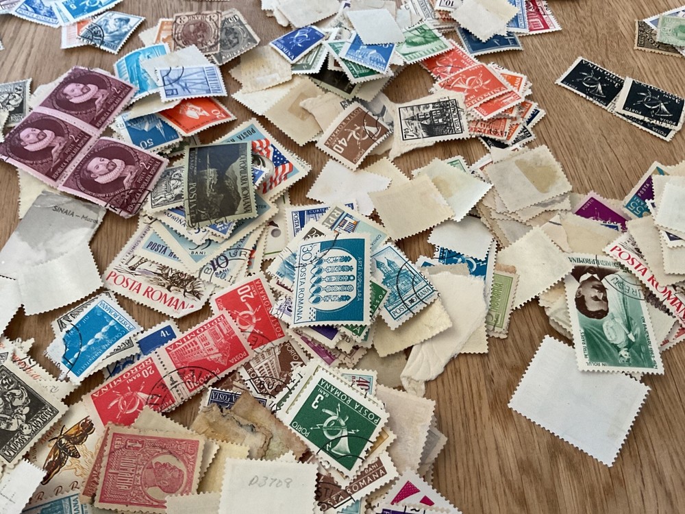 Romania collection off paper stamps in folder B43