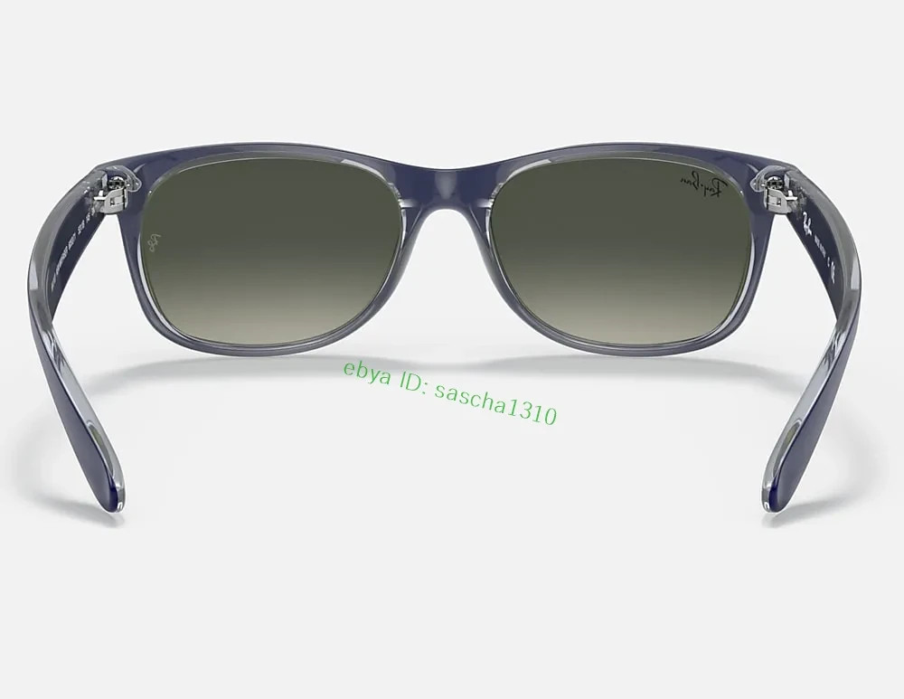 New RAY-BAN RB2132 6053/71 52mm Crystal Navy Blue Wayfarer Sunglasses ItalyUV400