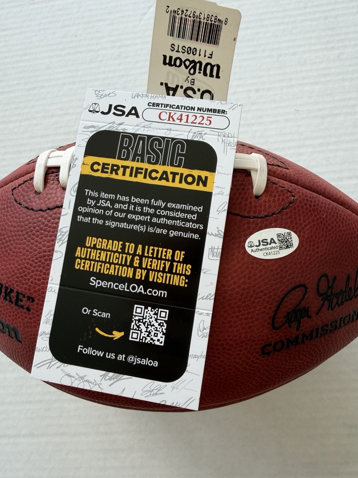 Luke Kuechly Signed Salute To Service The Duke Football JSA COA #59 Panthers HOF