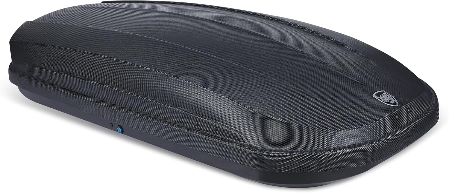 12 Cu Ft Rooftop Cargo Box Carrier with Dual-Side Opening，Secure Straps and Keys