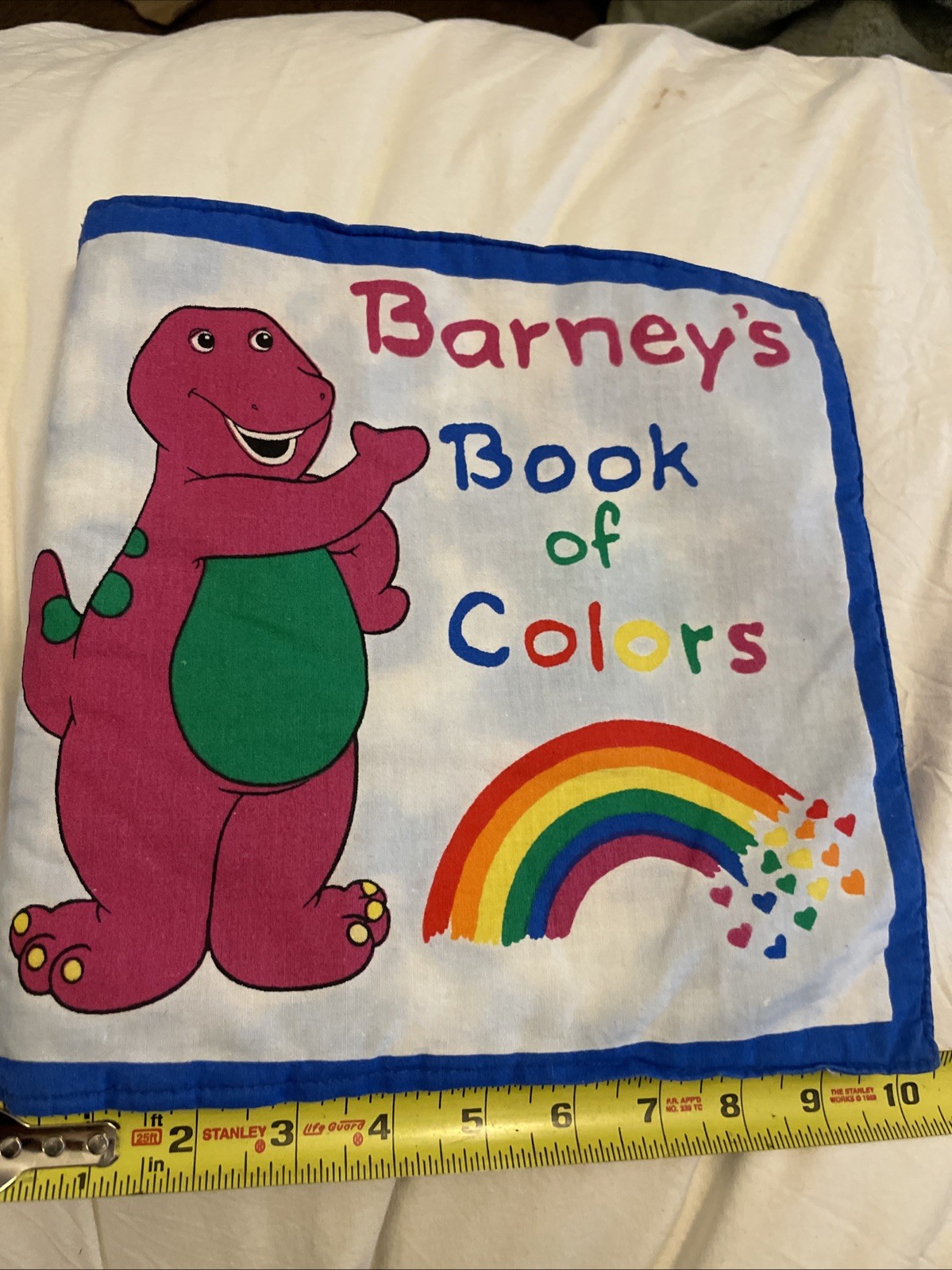 Barney Book of Colors Rainbow Fabric Book Cotton