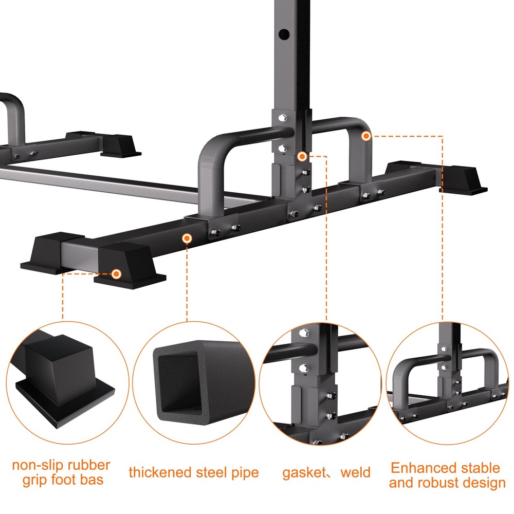 Pull Up Station, Adjustable Pull Up Bar Free Standing Power Racks, Multifunct...