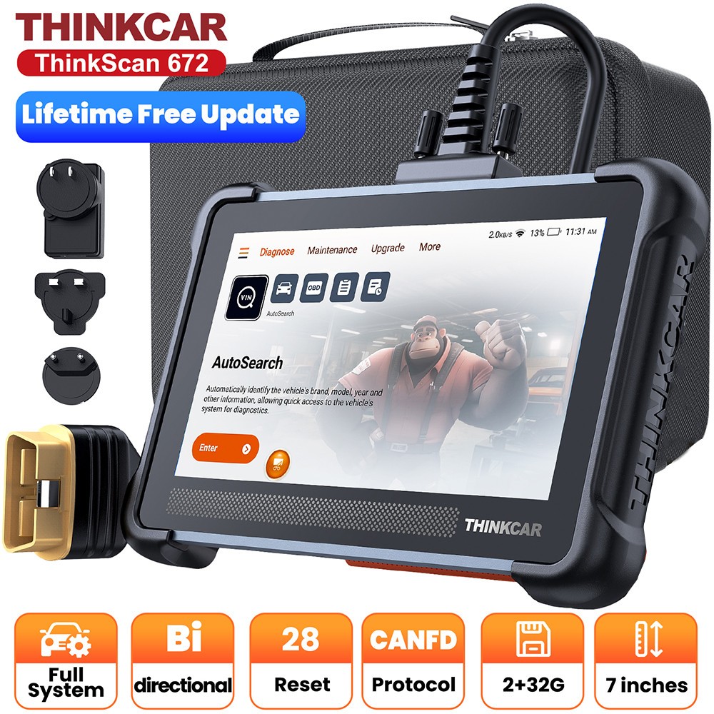 Thinkcar ThinkScan 672 Full System Diagnostic OBD2 Scanner Active Test Scan Tool