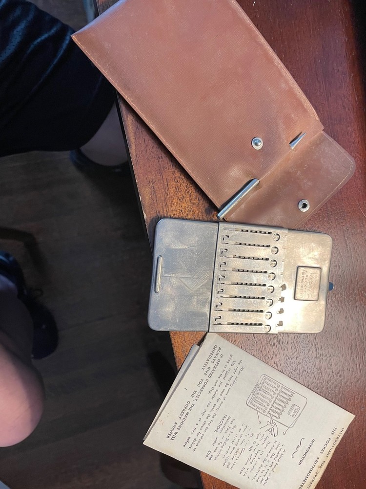 Tasco Arithmometer with stylus and case