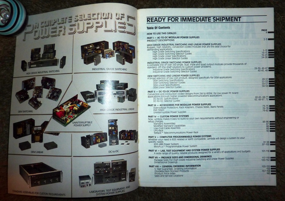 Lambda Power Supply Catalog 1988 Very Good Condition