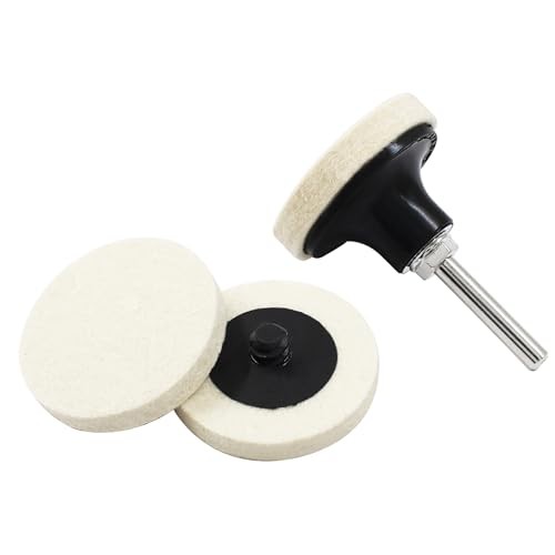 2 Inch Compressed Wool Polishing Buffing Pads, 30 Pcs Wool Buffing Pad with 32