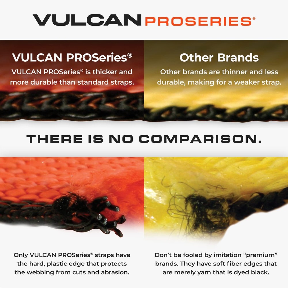 VULCAN 8-Point Roll Back Snap Hooks Both Ends, ProSeries Orange (4 Pack)