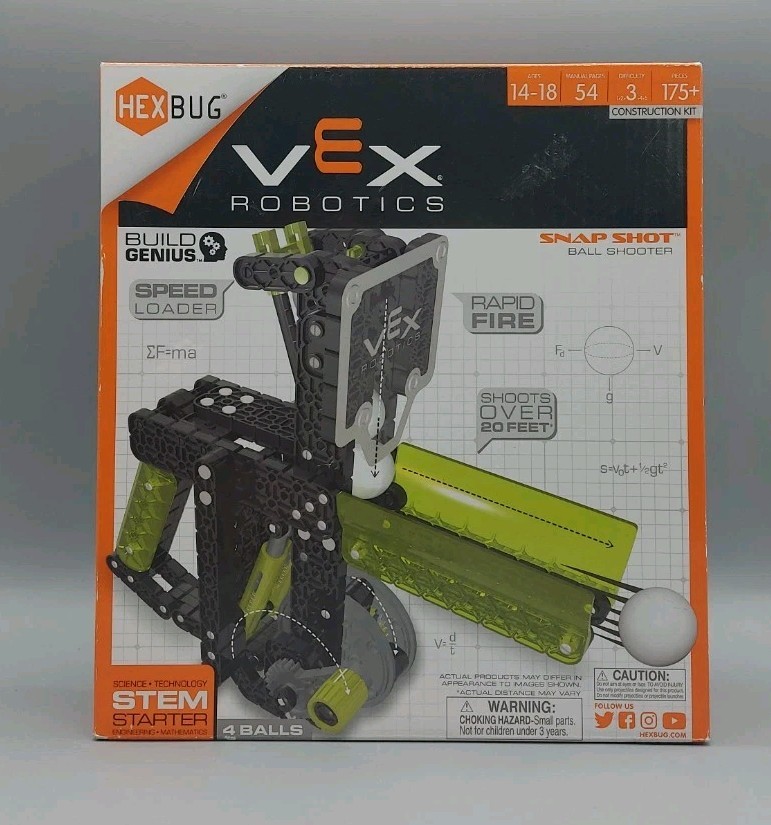 HEXBUG VEX Robotics Snap Shot Launcher Construction Set Rapid Fire Speed Loader