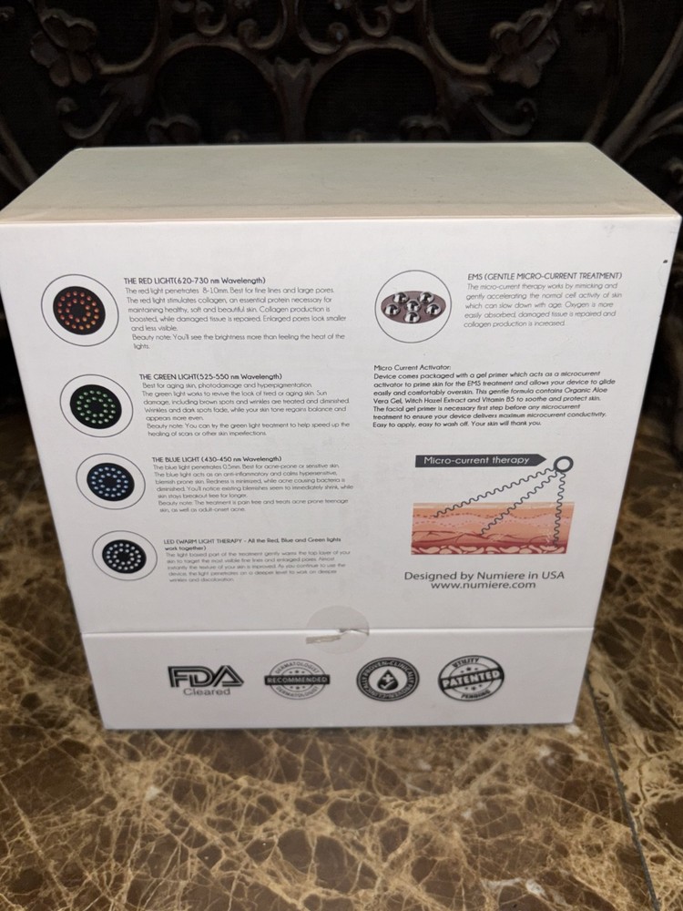 Numiere Plus Microcurrent & LED Tightening Sculpting & Wrinkle Reducing Device