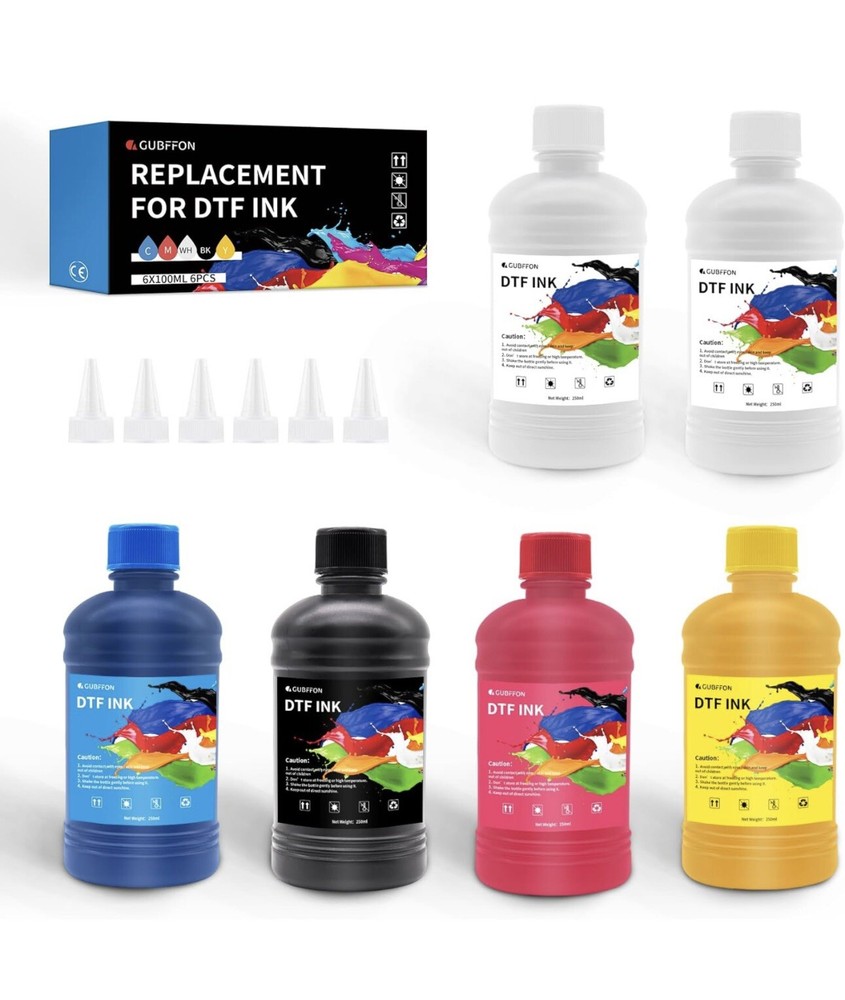 Replacement For Dtf Ink 250mlx6. Wide Format and Desktop DTF Printers
