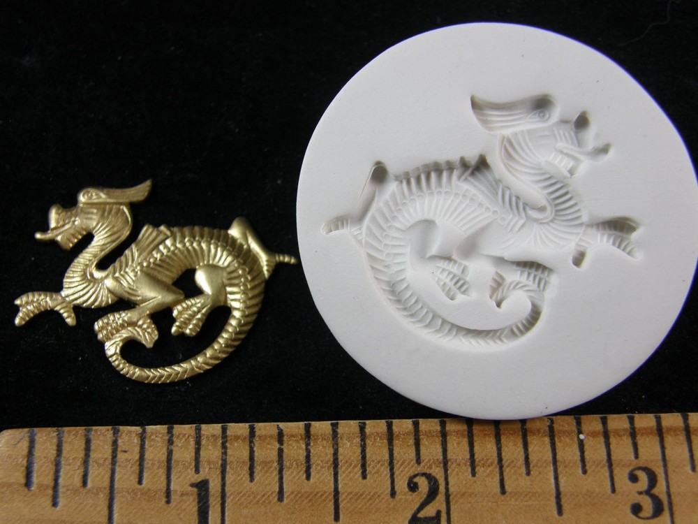 Dragon (Facing Left) Polymer Clay Mold (#MD1455)