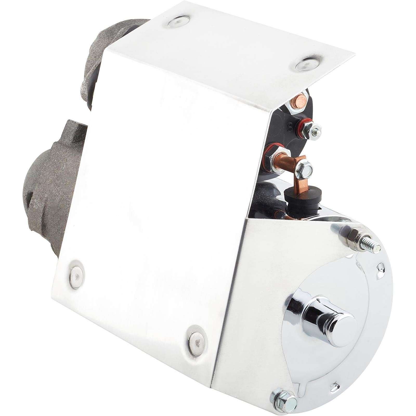 Polished Aluminum Heat Shield, Fits Chevy Starter