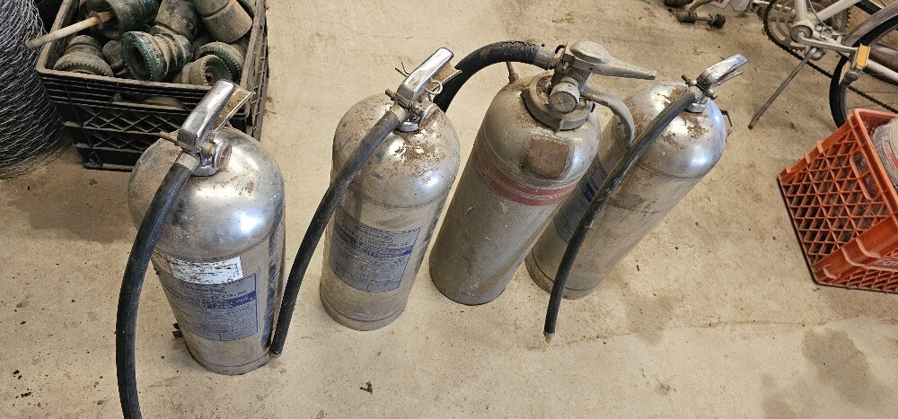 Old Fire Extinguishers, Water Chargeable