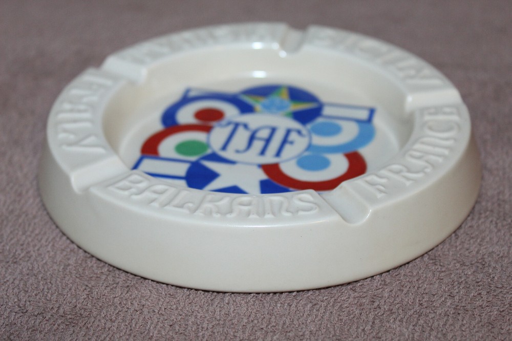 Original WW2 U.S. AAF & Allied AF "TAF" Tactical Air Force Ceramic Ashtray