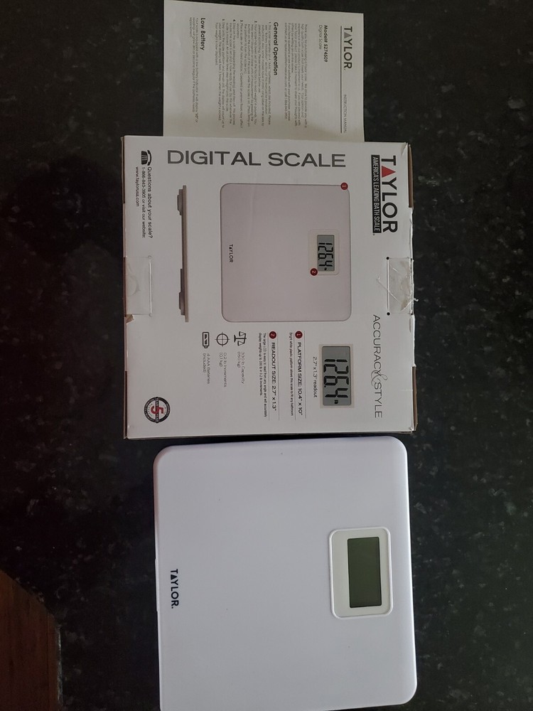 Taylor Precision Products White Digital Bath Scale 330 pound capacity