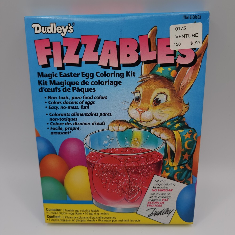 Vintage Easter NOS Dudleys Fizzables Easter Egg Decorating Kit