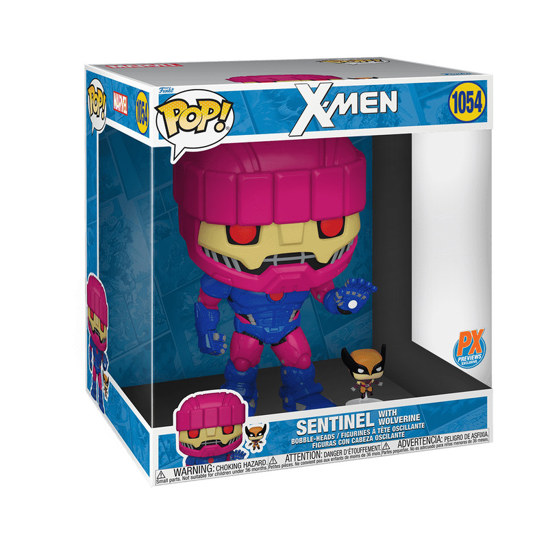 Funko Pop! Jumbo Marvel: X-Men - Sentinel with Wolverine Exclusive