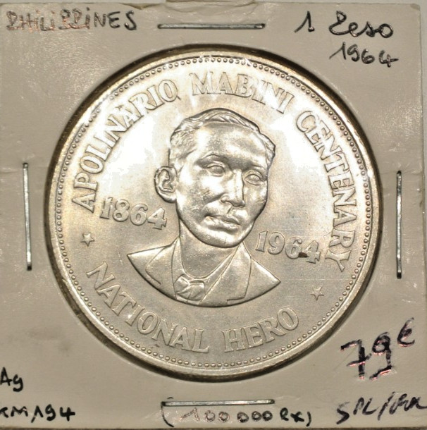 PESO  1964  RARE  UNC /FDC   SILVER