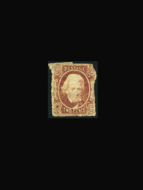 USA Stamp/Confederate States/Regular Issues -Mint NO GUM, VG S#8 kinda beat up,