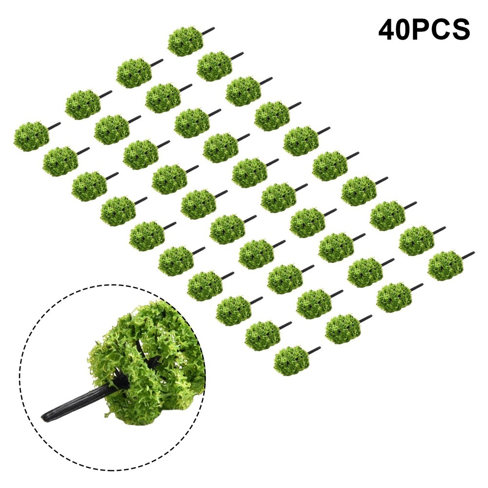 Model tree Model Tree 40Pcs Park Plastic Railroad Train Landscape 1:100