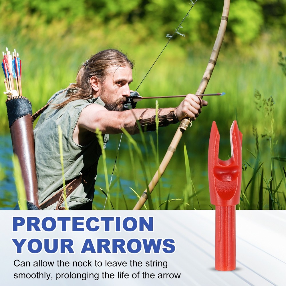 12 Pack Archery Arrows Nocks 4.2mm Plastic Insert Arrow Nock Multicolor