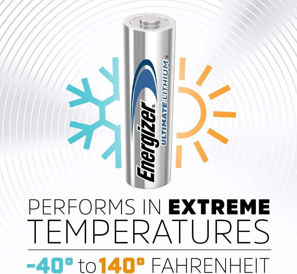 Energizer L91 AA Ultimate Lithium 1.5 Volt Battery - Bulk Pack(Counts 4)