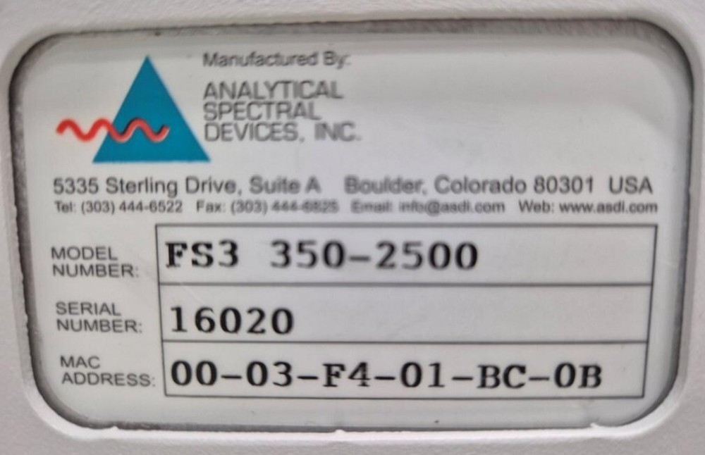 Analytical Spectral FieldSpec 3 Spectroradiometer [#B250507]