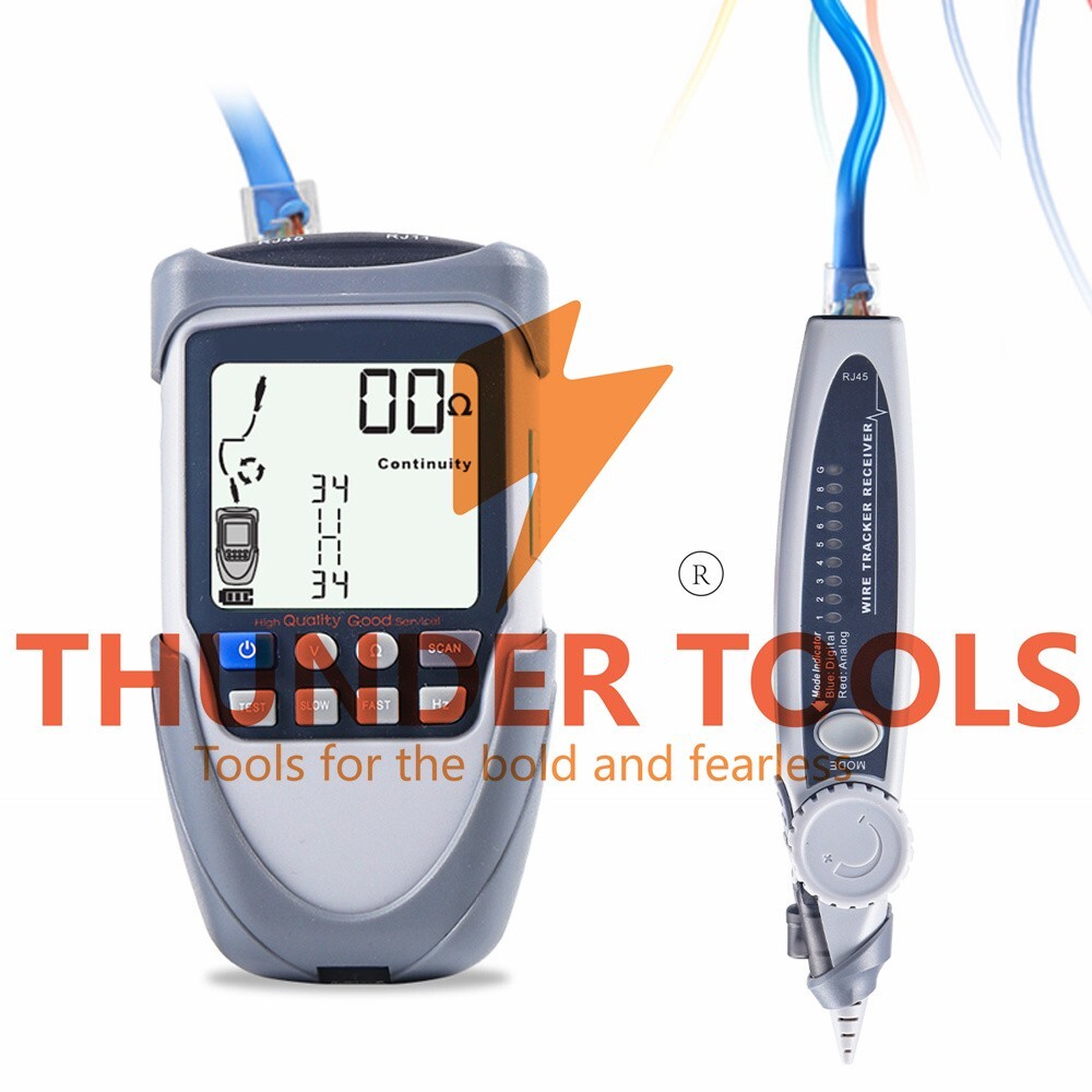 Thunder Tools Handheld Portable Network Cable Tester LCD Large Screen
