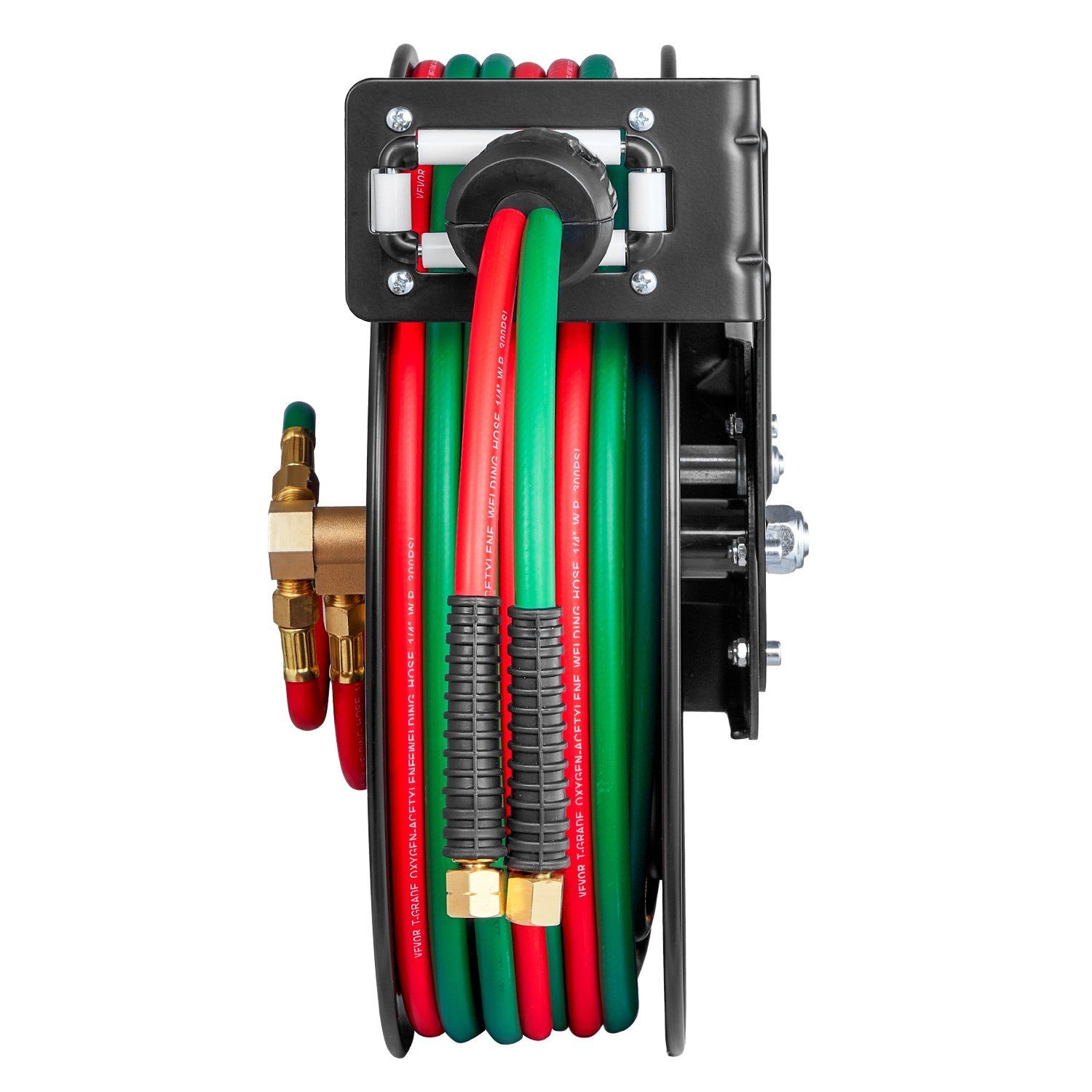 Retractable Welding Hose Reel 1/4 in x 50FT Oxygen Acetylene Rubber Hose R Grade