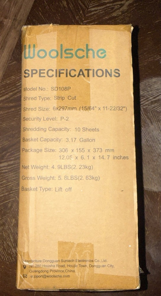Paper Shredder Woolshe Strip-cut Max. 10 Sheets