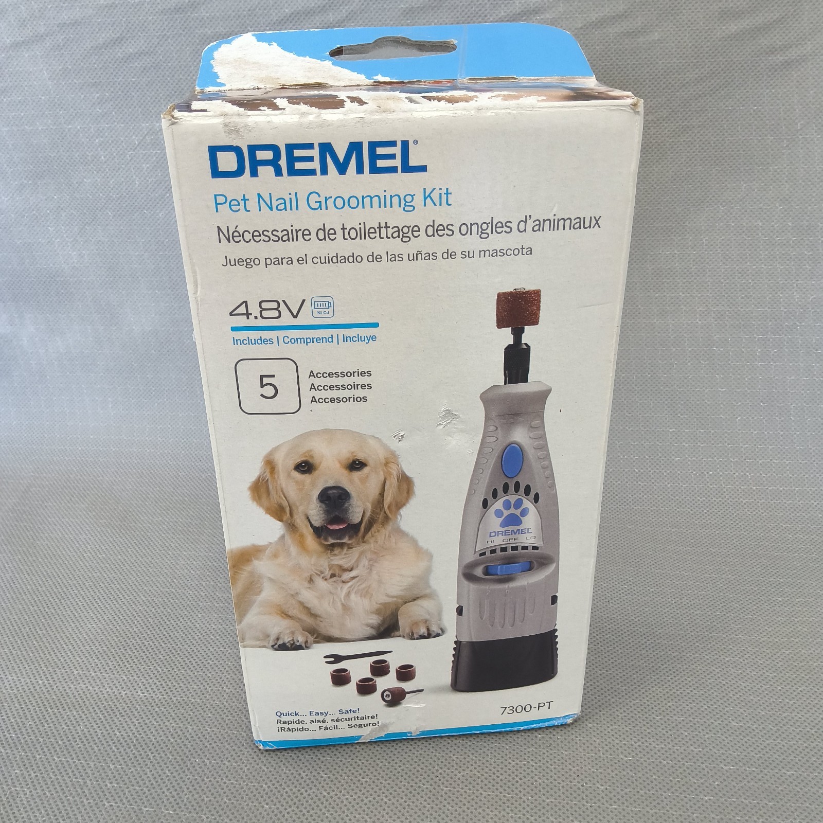 Dremel 7300-PT Rotary Pet Nail Grooming Kit w/ Accessories Charger Dog