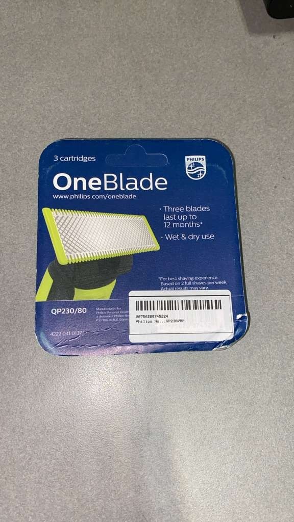 Philips Norelco OneBlade Replacement Blade, 3 Count QP230/80