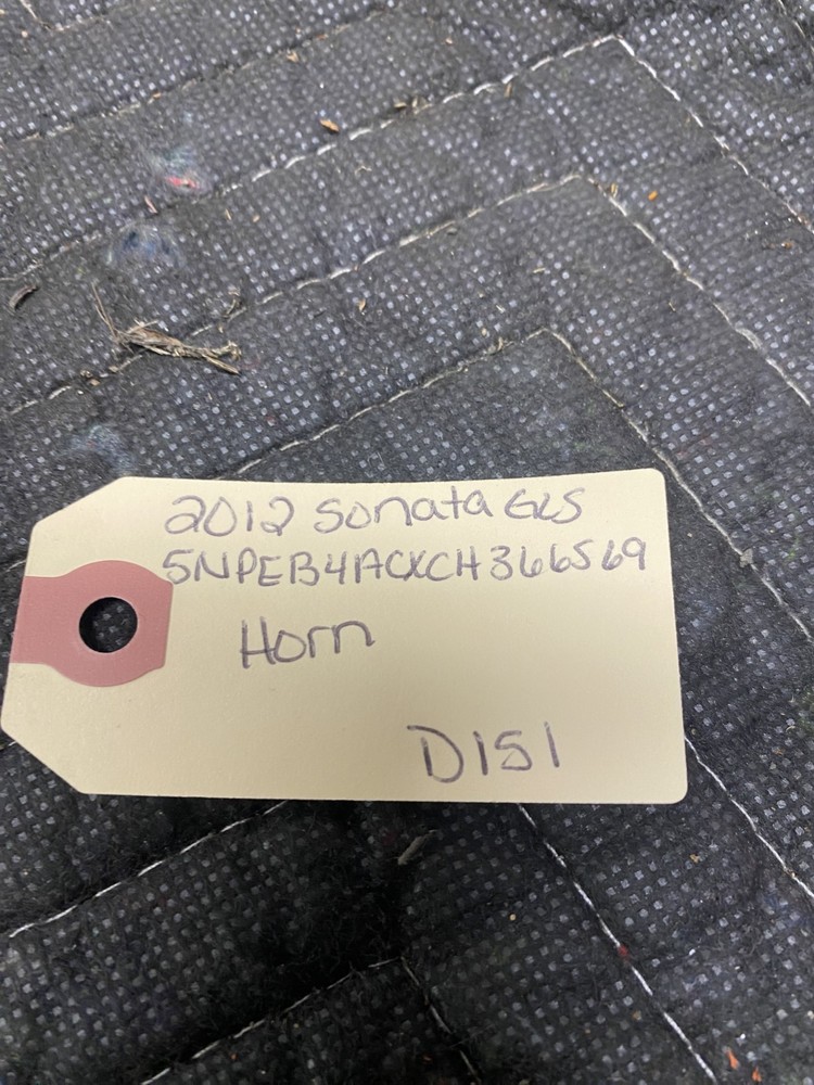 2012 HYUNDAI SONATA GLS HORN