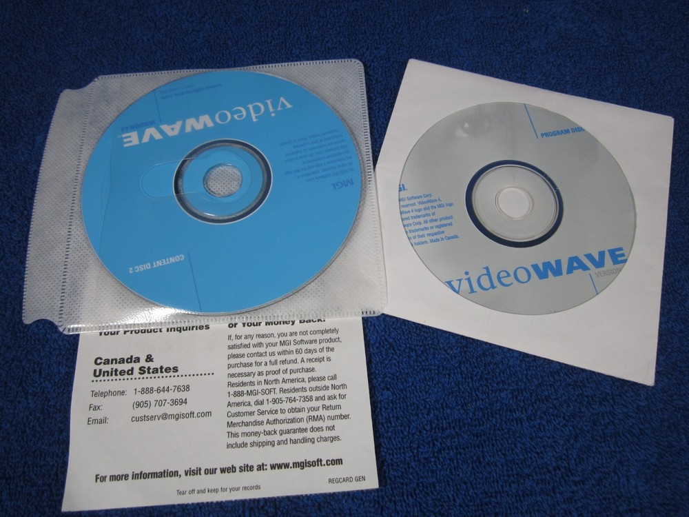 Video Editing for Windows MGI VideoWave Software Version 4 Program Content Disks