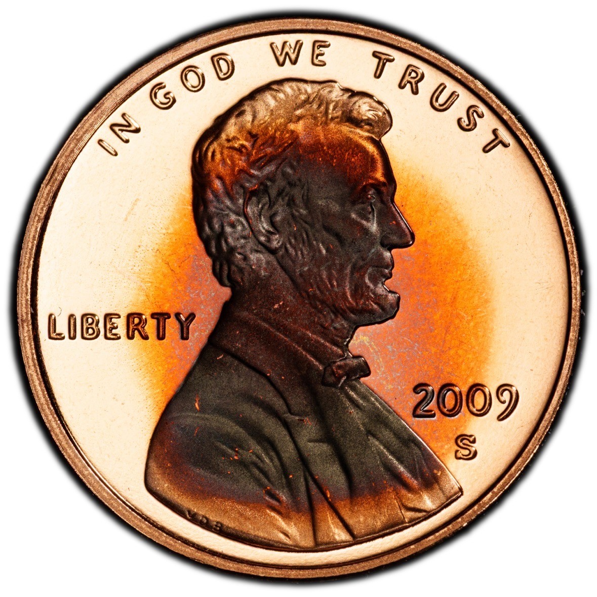 PR68DCAM 2009-S 1C Lincoln-Formative Years Proof Cent, PCGS Trueview- Toned