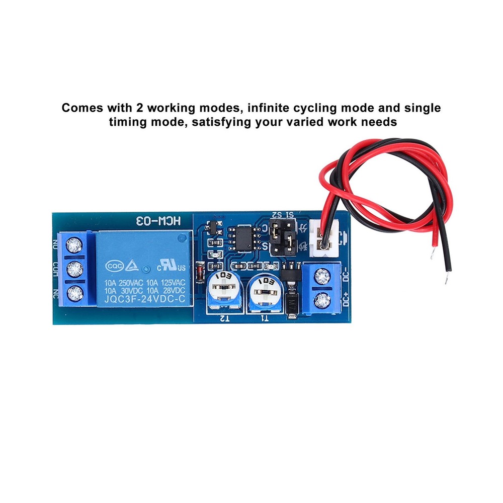 Relay Module Time Delay Board Infinite Cycling Single Timing Modes 24V