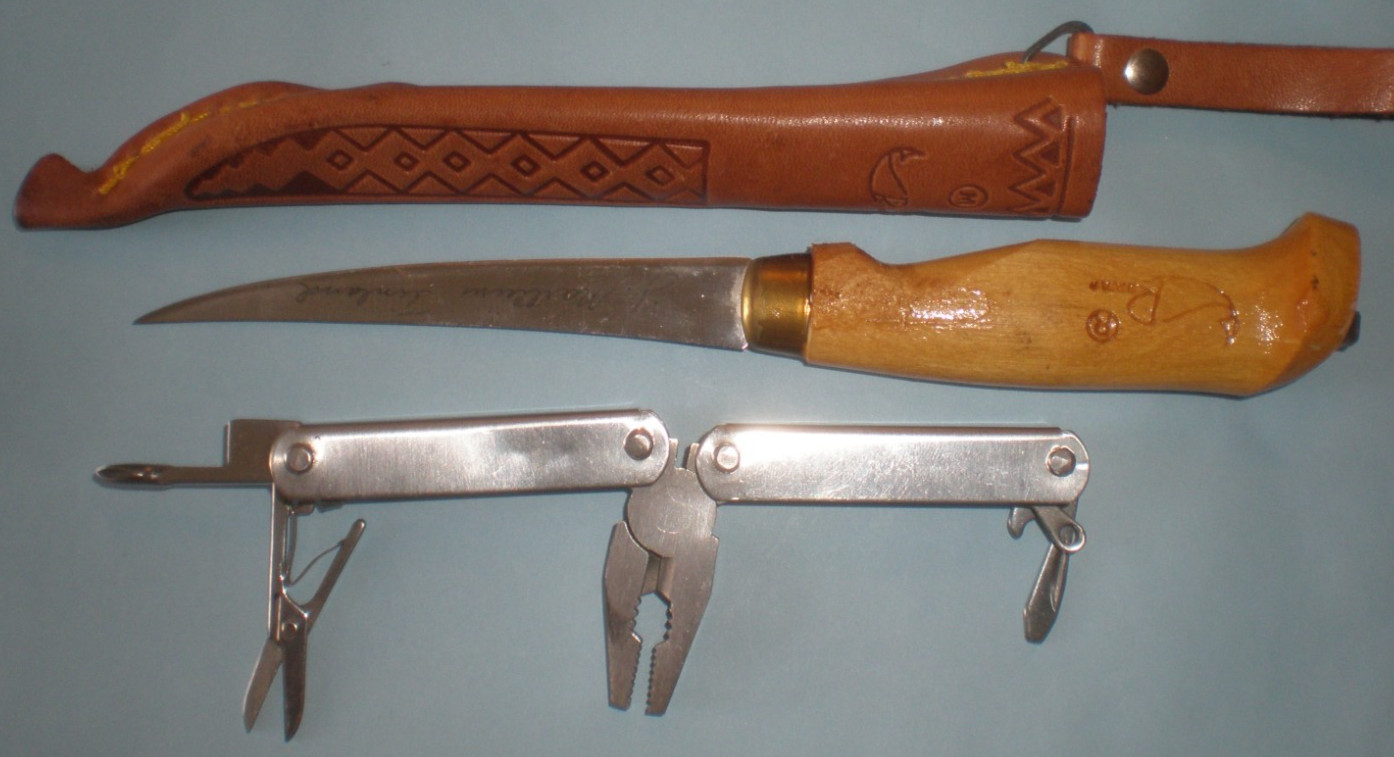 Vintage Rapala - J. Marttiini Sharp Filet Knife Made in Finland and Multi Tool.