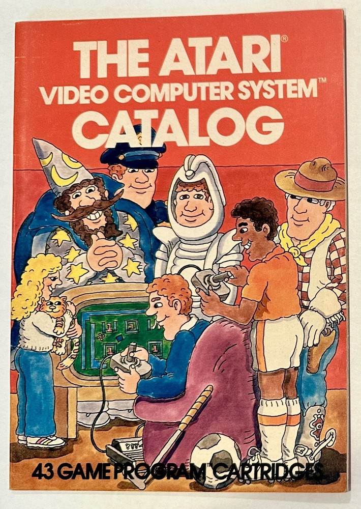 Atari 2600 VCS - 43 Game Program Cartridge Catalog Red Version 1981 / Atari Inc.